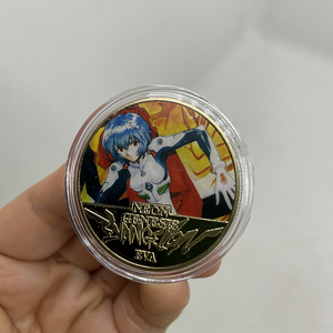 Pièce de monnaie commémorative en or de l'anime japonais Evangelion Asuka EVA, 25e anniversaire - Product Image 2