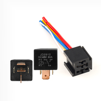 Câble de connecteur de prise de relais de démarreur de voiture automatique 12V 24V 80A 4 5 broches avec support de relais automobile 5Pin