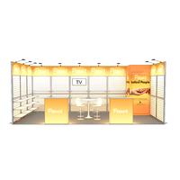 Stand d'exposition portable 10x20 pieds avec panneau mural modulaire personnalisé et impression SEG