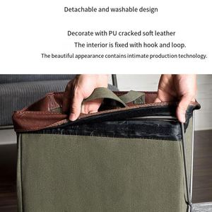 Custom Laundry Hamper <b>Basket</b> Sorter With Handle and Aluminum Frame, 3 Sections <b>Foldable</b> Portable Washing Laundry Storage Bag - Product Image 3