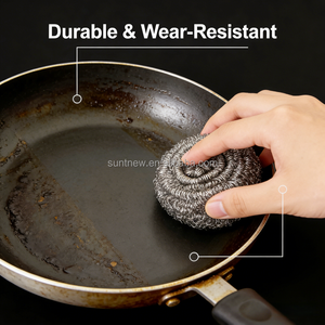 Estropajo de Cocina Plano o en Espiral de Acero Inoxidable de Calidad Comercial, Resistente y Sostenible, Directo de Fábrica - Product Image 3