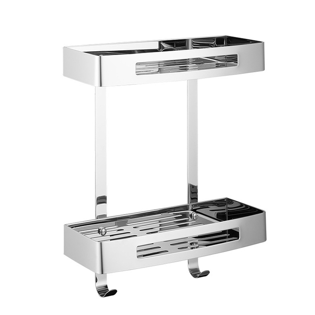 304 Stainless Steel Storage Rack Bathroom Corner Shelf