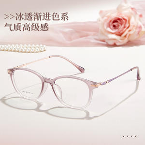 Gafas de lectura para mujer, montura de aleación Tr90 2613, diseño circular ligero para un aspecto elegante - Product Image 1