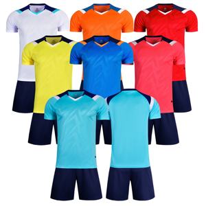 2024多色运动男士足球衫套装快干透气100% 涤纶批发现货定制 - Product Image 2