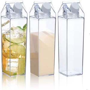 Botella de agua de plástico transparente, sin BPA, 17oz, 500ml, 1000ml - Product Image 2