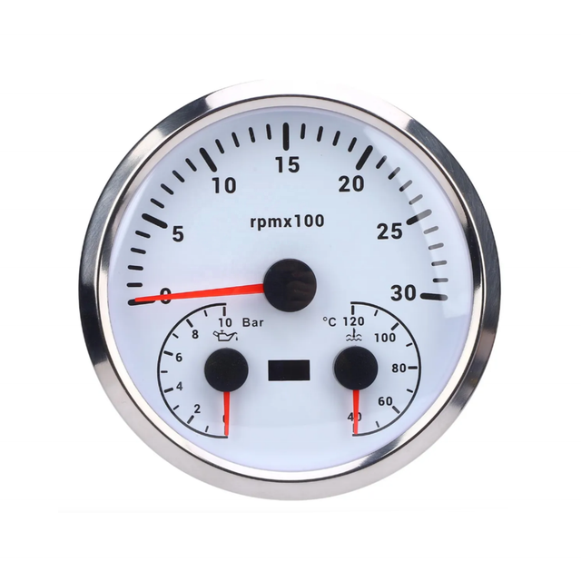 MrGauge Wenle Eling 110mm 3-in-1 Multifunction GPS Speedometer 200km/h Fuel Meter 12V for Auto Racing Motorcycle Boat-New