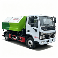 Nouveau camion benne à benne basculante Dongfeng Dolica 4x2 de 6 m³ avec commande hydraulique et benne à ordures optionnelle