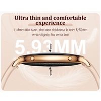 Montre connectée M201 HOT 2026 AMOLED avec écran de 1,32 pouce, ultra-fine, pour femmes, avec application de suivi du cycle, surveillance de la fréquence cardiaque, étanche IP68