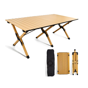 Picnic piega pieghevole Roll up tavolo in metallo Camp con borsa per il trasporto per il giardino del Patio del partito al di <span class=keywords><strong>fuori</strong></span> della spiaggia all'aperto - Product Image 2