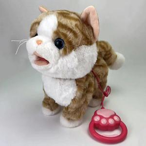 Peluche elettrico giocattolo animale di peluche con canto parlante annuendo scodinzolante guinzaglio regalo per bambini bambola cane - Product Image 2