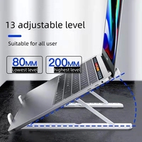 Support d'ordinateur portable et de moniteur en plastique réglable à prix d'usine avec support de téléphone portable et pliable pour la maison ou le bureau