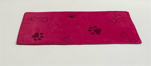 Mikro faser Trocknen Hunde tücher Welpen tuch mit Druck knochen und Pfoten - Product Image 3