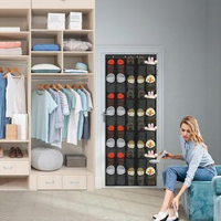 Organisateur de porte avec 40 grandes poches en maille respirante, gain de place, sacs à chaussures suspendus pour l'entrée, la chambre et le rangement de la garde-robe