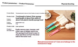 Bán Buôn Dài Xử Lý Đa Chức Năng Cốc Nước Bàn Chải Của Nhà Sản Xuất Miếng Bọt Biển Làm Sạch Cốc Bàn Chải Với Món Ăn Cách Sử Dụng Làm Bằng Nhựa - Product Image 6