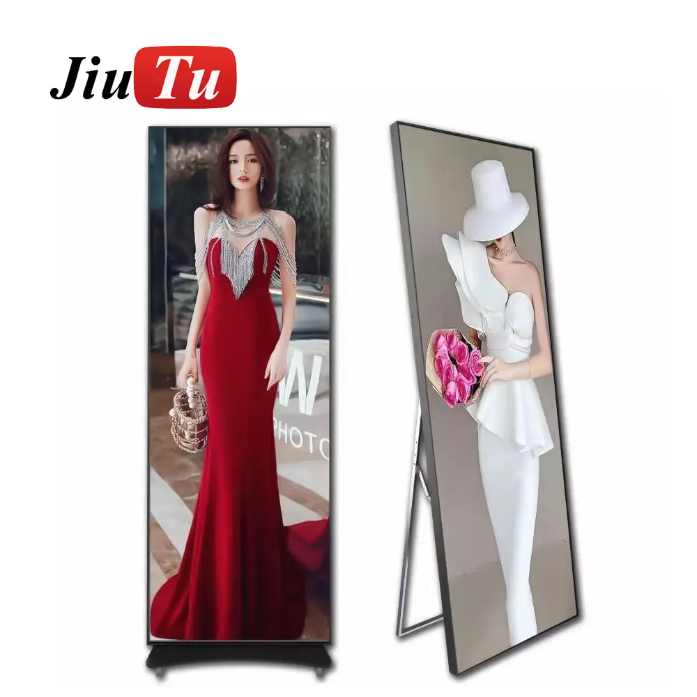 Indoor 640*1920mm Advertising Led Poster P2 P 2.5 P3 HD Modules 3G 4G Wifi Smart Led Mirror Poster