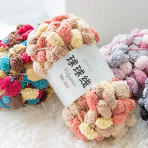 Hot Sell High Quality Crochet Knitting Yarn Fancy OEM Acceptable Many Colors Crochet Popcorn 100% Fancy Cotton Weaving Yarn