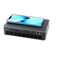 I3 Mini Pc Desktop Computer All Aluminum Fanless Thin Client Industrial Router Computer Pc System Unite Desktops