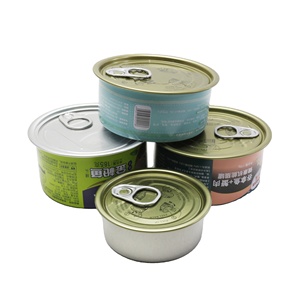 100ml 100g in stock empty food grade tuna tin cans packing caviar tins for fish Tin Can-888A