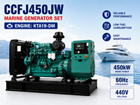 Groupe électrogène marin SCDC CCFJ450JW 450 kW 1800 tr/min avec régulateur électronique AVR et générateur diesel KTA19-DM 1800 tr/min