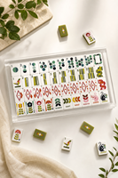 Ensemble de Mahjong Américain de Luxe Personnalisé en Gros, Tuiles en Acrylique Esthétique Moderne avec Boîte de Rangement pour Cadeaux