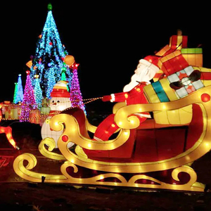 2024 Santa Sleigh cảnh quan chế biến tùy chỉnh Inflatable giáng sinh trang trí ngoài trời không thấm nước mới Trung Quốc giáng sinh đèn lồng - Product Image 1