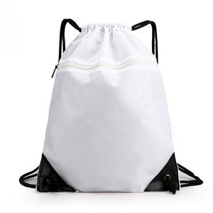 Custom Logo Waterproof Polyester Sports Gym String Bag Drawstring Backpack for Promotions Gift