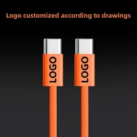 Câble de charge rapide tressé orange pour iPhone 15 16 17 Pro Max – Cordon de données durable pour téléphone portable
