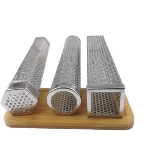 304 pipa de humo de barbacoa de acero inoxidable de grado alimenticio Hexagonal 12 "6" Red de humo barbacoa tubo de malla de humo - Product Image 1