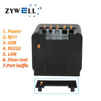 Impresora Bluetooth ZYWELL ZY608 en Blanco y Negro, Impresora Térmica de Recibos de 80 mm y 58 mm para Pequeñas Empresas