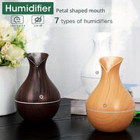 Humidificateur d'air, diffuseur d'huiles essentielles, pulvérisateur de brume silencieux, purificateur d'air pour voiture, humidificateur d'huiles aromatiques, mini humidificateur en bois pour chambre à coucher, 130 ml, YS