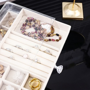 Boîte à bijoux en acrylique à 7 étages, grande capacité, boîte organisatrice de bijoux en acrylique transparente fantaisie, boîte organisatrice de bijoux en acrylique divisée - Product Image 6