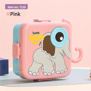 Cartone animato contenitore per alimenti per bambini PP plastica <span class=keywords><strong>Bento</strong></span> Lunch Box scuola bambini Tiffin Box 2 strati di plastica scatola per il pranzo per la scuola del bambino - Product Image 5