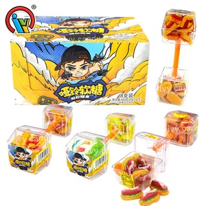 Fabricante de fábrica divertido juguete botella con mancuernas con forma de comida rápida caramelo gomoso - Product Image 1