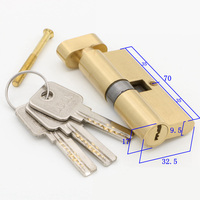 Cilindro de cerradura de latón de 70mm de alta calidad, llave de puerta de perfil europeo de doble apertura, aleación de Zinc compuesta de 60mm, mercado de cobre ABS de Oriente Medio