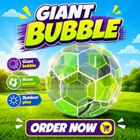 Ballon de football à bulles gonflable en TPU/PVC, durable, amusant, de haute qualité, écologique, taille personnalisable, pour jeux sportifs en plein air – Vente chaude