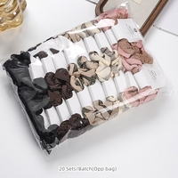 2 Piezas de Coleteros de Tela Tipo Tarjeta con Bordes Anchos, Scrunchies de Malla Brillante, Bandas Elásticas para el Cabello para Mujeres, Coletas Altas
