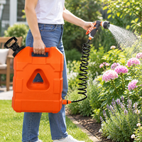 Pulvérisateur portable à pompe manuelle pour réservoir d'eau sous pression, avec tuyau et buse, idéal pour le camping, le lavage de voiture et les voyages