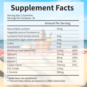 2026 Hot Sale <b>Tanning</b> <b>Gummies</b> Vegan Sunless <b>Tanning</b> Vitamins for Sunkissed Glow Bronze Skin Support 60 <b>Gummies</b> - Product Image 3