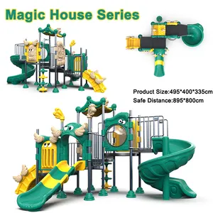 Liyou High Quality Custom Made Commercial Theme Park Plastic Slide Kids Amusement Park Equipment Children Outdoor Playground