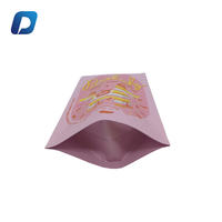 Pochette debout imprimée de logo en feuille d'or et d'argent personnalisée Emballage de cosmétiques de bonbon Sacs en mylar zip-lock étanches à l'humidité de Doypack