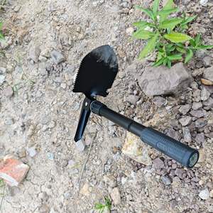 พลั่วพับได้ Creator ขนาด 41.5 ซม. ผลิตจากเหล็กแมงกานีส สำหรับตั้งแคมป์กลางแจ้ง พกพาสะดวก สีดำ เกรดอุตสาหกรรม - Product Image 4