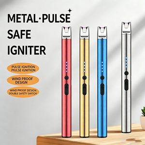 Briquet à bougie USB rechargeable en métal de qualité supérieure, allumeur à impulsions coupe-vent avec long cou flexible pour bougies parfumées et spa à domicile - Product Image 1