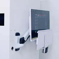 Support de moniteur en alliage d'aluminium Meisonic Industrial GM199KBL compatible VESA, bras robotique avec support pour clavier