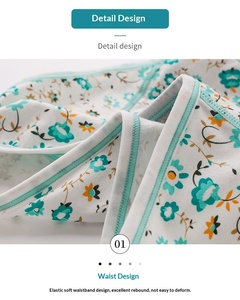 Culottes réutilisables pour adolescentes, taille moyenne, à imprimé floral, en coton, 3 <span class=keywords><strong>couches</strong></span>, anti-fuites, pour les règles - Product Image 5