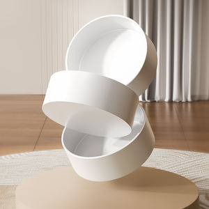 2025 nouvelles fournitures pour animaux de compagnie chiot bol pour animaux de compagnie surélevé en céramique avec support en bois antidérapant blanc Double bols pour animaux de compagnie pour chien et chat - Product Image 5