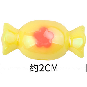 Acrílico Color sólido estrellas caramelo agujero recto adornos accesorios para el cabello DIY hecho a mano semiacabado Material de cuerda para el cabello - Product Image 6