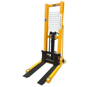 New Manual Pallet Stacker 1.6m Lift 1000kg-2000kg Load Capacity Hand Hydraulic Forklifts Retail Featuring Motor Gear