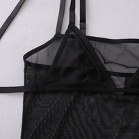 Ensembles de Lingerie Solides pour Femmes, Séduisants, 5 Pièces, Soutien-Gorge Transparent, Ceinture, String avec Bas, Sous-Vêtements Sexy pour Femmes, Fabrication d'Usine