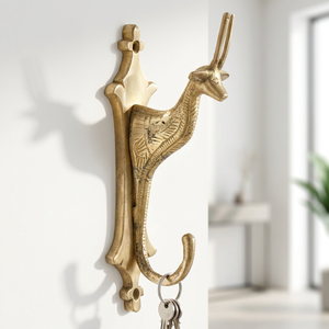 AK Brass Deer Design Brass Wall <b>Hook</b> Antique Brass Finish Metal <b>Decorative</b> <b>Coat</b> Hanger Hotel Room <b>Hook</b> Home Decor - Product Image 5