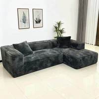 Sofá Cama Gigante Moderno de Espuma Viscoelástica Comprimida al Vacío, Estilo Modular para Sala de Estar y Dormitorio, Tapicería de Tela para Hoteles